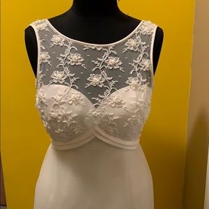 Champagne colored wedding dress.